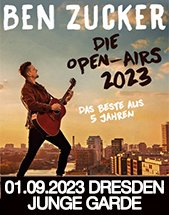 BEN ZUCKER am 01.09.2023 in Dresden, Freilichtbühne JUNGE GARDE
