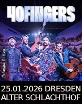 40 FINGERS: THE GREATEST MELODIES ON GUITAR am 25.01.2026 in Dresden, Alter Schlachthof