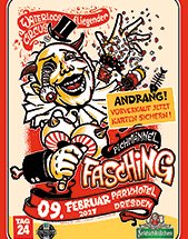 21. Pichmännel Fasching 2027: Waterloo’s fliegender Circus am 09.02.2027 in Dresden, Parkhotel Weißer Hirsch